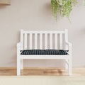 vidaXL Bankauflage Schwarz Karomuster 100x50x7 cm Stoff
