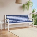 vidaXL Bankauflagen 2 Stk. Blau & Weiß Gestreift 180x50x7 cm Stoff