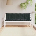 vidaXL Bankauflagen 2 Stk. Schwarz Karomuster 180x50x7 cm Stoff