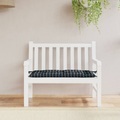 vidaXL Gartenbank-Auflage Schwarz Karomuster 110x50x7 cm Stoff