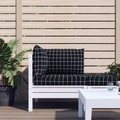 vidaXL Palettenkissen 3 Stk. Schwarz Karomuster Oxford-Gewebe