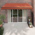 vidaXL, vidaXL Gelenkarmmarkise Orange und Braun 3x2,5 m Stoff und Aluminium