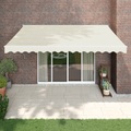 vidaXL, vidaXL Gelenkarmmarkise Creme 4,5x3 m Stoff und Aluminium