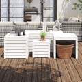 vidaXL, vidaXL 4-tlg. Gartenbox-Set Weiß Massivholz Kiefer
