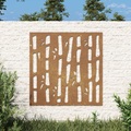 vidaXL, vidaXL Garten-Wanddeko 55x55 cm Cortenstahl Bambus-Design