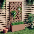 vidaXL, vidaXL Blumenkasten mit Rankgitter Braun 65x33x135 cm WPC
