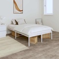 vidaXL Bettgestell Weiß 206x126x31 cm Stahl