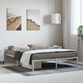 vidaXL Bettgestell Weiß 208x158x31 cm Stahl
