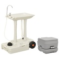 vidaXL, vidaXL Tragbare Campingtoilette mit Waschbecken