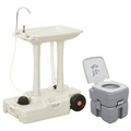 vidaXL, vidaXL Tragbare Campingtoilette mit Waschbecken