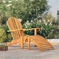 vidaXL Adirondack-Gartenstuhl mit Fußstütze Massivholz Teak
