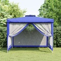 vidaXL, vidaXL Pavillon mit Doppeldach Blau 3x3x2,68 m Stoff
