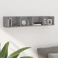 vidaXL, vidaXL CD-Wandregal Grau Sonoma 100x18x18 cm Holzwerkstoff