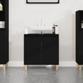 vidaXL Waschbeckenunterschrank Schwarz 58x33x60 cm Holzwerkstoff