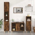 vidaXL Waschbeckenunterschrank Räuchereiche 80x33x60 cm Holzwerkstoff