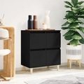 vidaXL Sideboard Schwarz 60x35x70 cm Holzwerkstoff