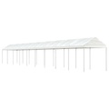 vidaXL Pavillon mit Dach Weiß 20,07x2,28x2,69 m Polyethylen