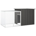 vidaXL, vidaXL Kaninchenkäfig Anthrazit 200x91x100 cm Verzinkter Stahl