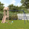 vidaXL Spielturm mit Kletterwand und Schaukeln Massivholz Kiefer