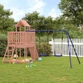 vidaXL Spielturm mit Kletterwand Schaukeln Massivholz Douglasie