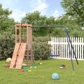 vidaXL Spielturm mit Schaukel Kletterwand Massivholz Douglasie