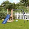 vidaXL Spielturm mit Rutsche Schaukel Kletterwand Massivholz Kiefer