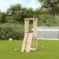 vidaXL Spielturm mit Kletterwand Massivholz Kiefer