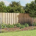 vidaXL, vidaXL Maschendrahtzaun Silbern 0,8x25 m