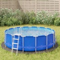 vidaXL, vidaXL Pool-Bodentuch Hellgrau Ø306 cm Polyester Geotextil