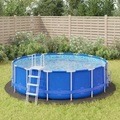 vidaXL, vidaXL Pool-Bodentuch Hellgrau Ø428 cm Polyester Geotextil