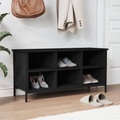 vidaXL Schuhregal Schwarz 100x35x50 cm Holzwerkstoff