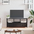 vidaXL TV-Schrank Schwarz 102x33x45 cm Holzwerkstoff und Eisen