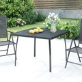 vidaXL, vidaXL Gartentisch Anthrazit 100x100x72 cm Stahlgitter