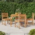 vidaXL, vidaXL Gartenstühle 4 Stk. Massivholz Teak