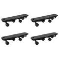 vidaXL, vidaXL Transportroller mit 4 Rollen 4 Stk. Schwarz Polypropylen 170 kg