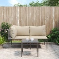 VidaXL - Garten lounge set poly-rattan, One Size, Grau