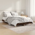 vidaXL Bettgestell Räuchereiche 120x190 cm Holzwerkstoff