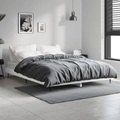 vidaXL Bettgestell Weiß 140x190 cm Holzwerkstoff