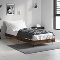 vidaXL Bettgestell Räuchereiche 75x190 cm Holzwerkstoff