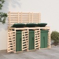 vidaXL, vidaXL Mülltonnenbox für 3 Tonnen Massivholz Kiefer