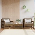 vidaXL, vidaXL Gartenstühle 2 Stk. Honigbraun Massivholz Kiefer