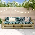 vidaXL 3-tlg. Garten-Lounge-Set Kiefernholz Imprägniert