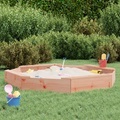 vidaXL Sandkasten mit Sitzen Achteck Massivholz Douglasie