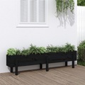 vidaXL Hochbeet Schwarz 160x30x38 cm Massivholz Kiefer