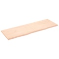 vidaXL Wandregal 180x60x4 cm Massivholz Eiche Unbehandelt