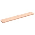 vidaXL Wandregal 200x30x4 cm Massivholz Eiche Unbehandelt