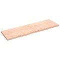 vidaXL Wandregal 200x60x6 cm Massivholz Eiche Unbehandelt
