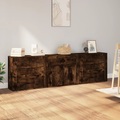 vidaXL Sideboards 3 Stk. Räuchereiche Holzwerkstoff