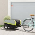 vidaXL Lastenanhänger für Fahrrad Schwarz und Grün 45 kg Eisen