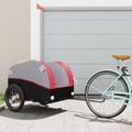 vidaXL Lastenanhänger für Fahrrad Schwarz und Rot 45 kg Eisen